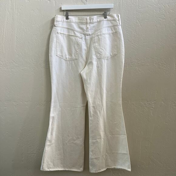NEW Madewell Rigid High Rise Baggy Flare Jeans in Tile White - Picture 9 of 13